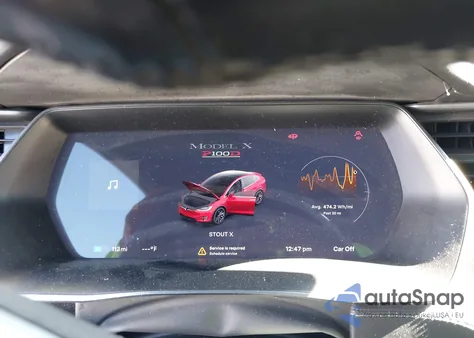 2018 Tesla Model X 100D/75D/P100D z USA, uszkodzony, nr VIN 5YJXCBE43JF107267